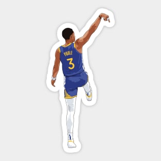 Jordan Poole Back Shot Blue Qiangy Sticker